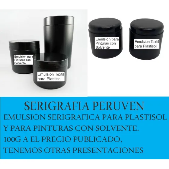 Emulsion Serigrafica Para Plastisol,base Agua Y Solventes.