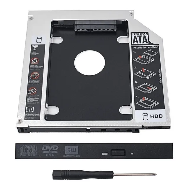 Adaptador Caddy Dvd-w Disco Duro Hdd / Ssd Sata 2.5 9.5mm