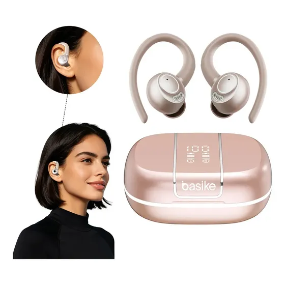 Fone de Ouvido Basike In-Ear Bluetooth 6.0 TWS com Cancelamento de Ruído ENC