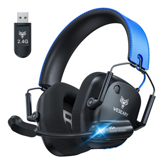 Auriculares Estéreo Para Juegos Bluetooth Wg4 (negro Y Azul) Auriculares Estéreo Para Juegos Bluetooth Wg4 (negro Y Azul)