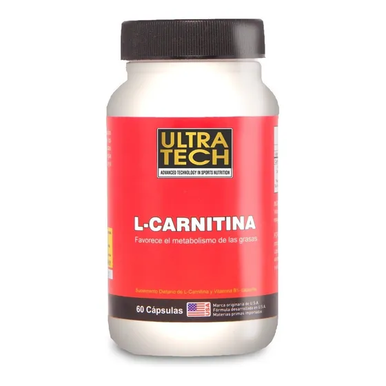 Carnitina Ultra Tech 60 Capsulas Quemador De Grasas Sabor Sin sabor