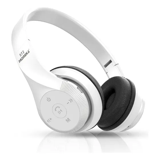 Audífonos Inalámbricos De Diadema Bluetooth Plegable Gamer Color Blanco