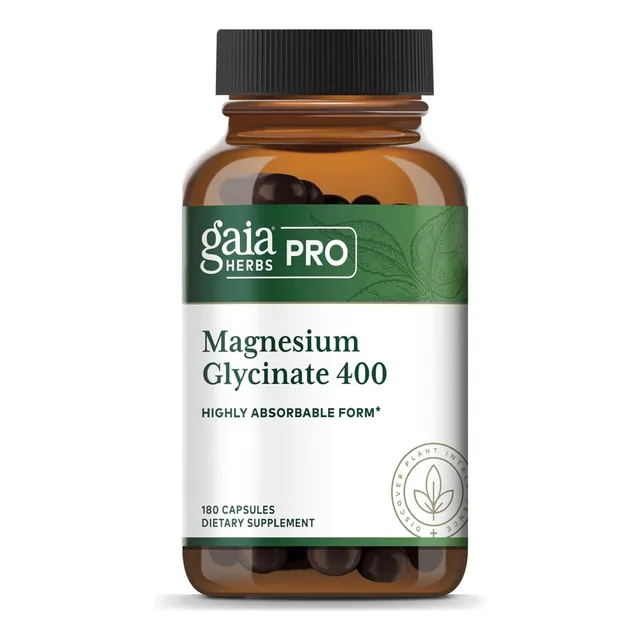 Glicinato De Magnesio 400 Pro Gaia Herbs 180 Cápsulas