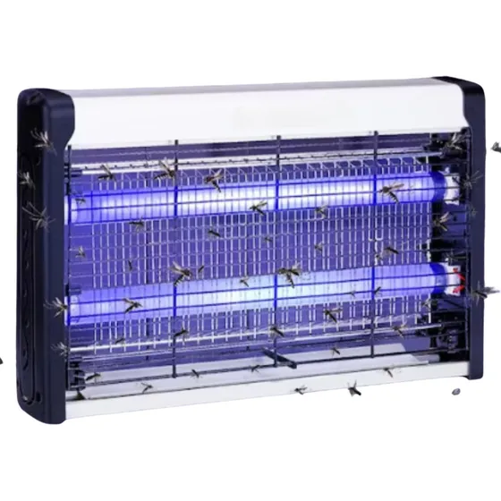 Lampara Luz Uv Mata Mosquito Zancudos Moscas Insectos 15w Color Negro