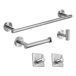 Winda Kit Acessorios Banheiro Completo 5 Peças Prata Aço Inox 304 Alt