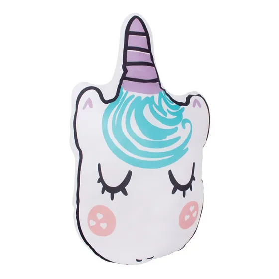 Almofada Cheia Decorativa Infantil Desenho Unicórnio 44x32cm