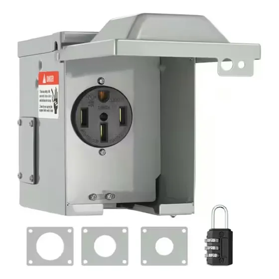 Receptáculo Nema 14-50 Con Caja Protectora Para Exterior 