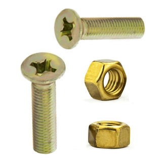 Parafuso Cabeça Chata M4 X 20mm Com Porca Pacote 50 Peças Parafuso Cabeça Chata M4 X 20mm Com Porca Pacote 50 Peças