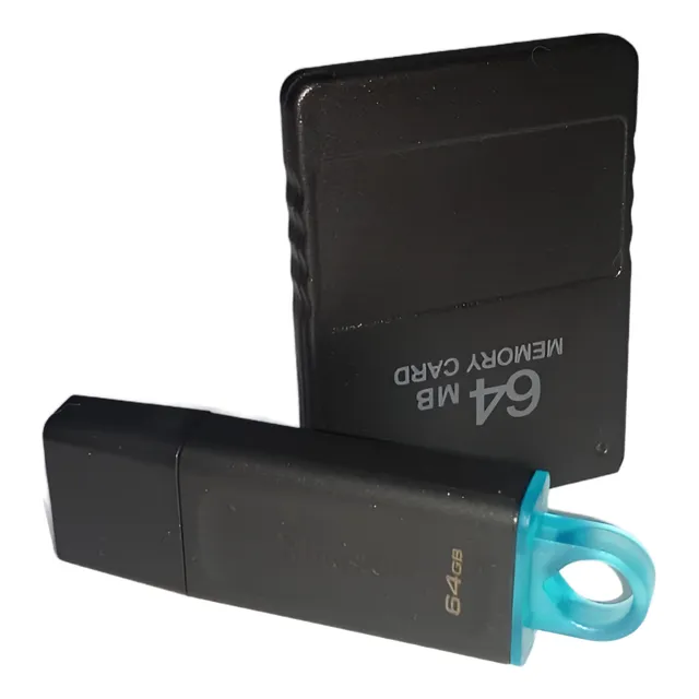 Memorycard 64mb + Pendrive 64gb Full Games Compatible Ps2