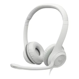 Headset Logitech H390 Usb Controle De Volume Mute Branco Headset Logitech H390 Usb Controle De Volume Mute Branco