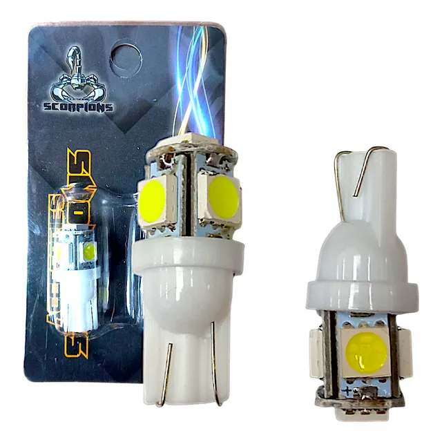 Bombillo Muela T10 De 5smd Blanco Led 1001