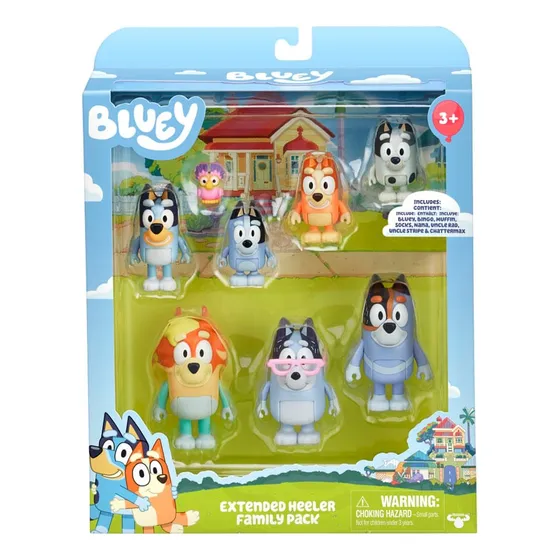 Bluey Pack De 8 Figuras Bingo Nana Muffin Family Pack