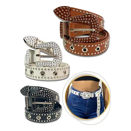 Cinto Feminino Country Boiadeira Com Fivela Rodeio