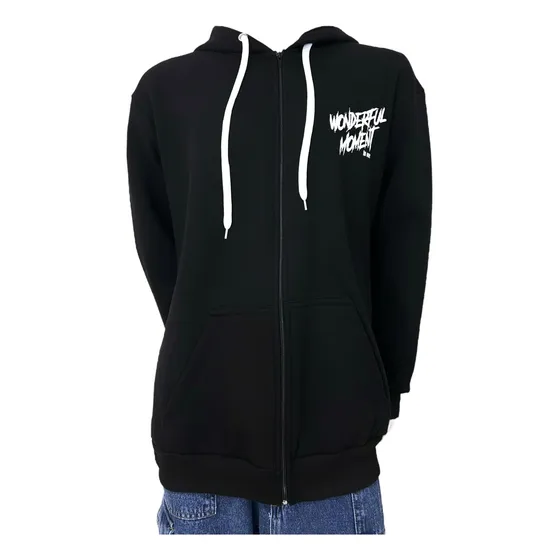 Campera De Algodon Frizada Con Capucha Estampada - Hombre