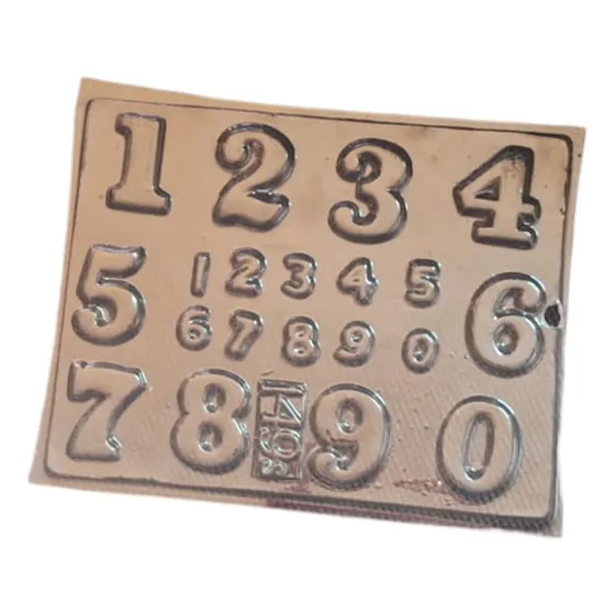* Molde Para Chocolate Numeros Medianos Y Chicos Jabon Yeso 