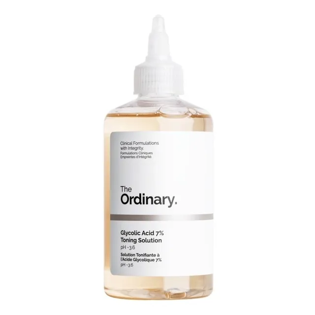 Loción Glycolic Acid 7% Toning Solution The Ordinary Exfoliante 240 mL Para Todo tipo de Piel de Noche