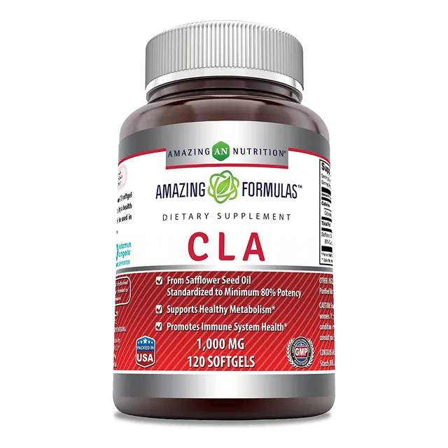 Cla 1000mg 120caps Amazing Nutrition Quemador De Grasa Usa
