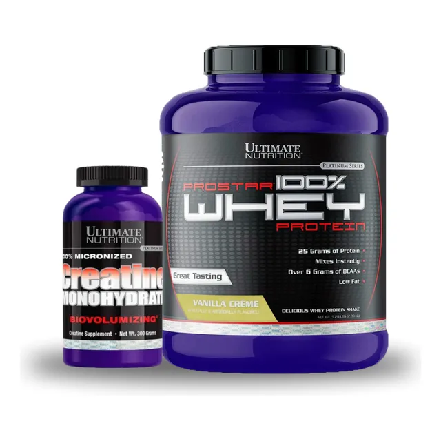 Proteina Prostar 5lb+creatina 300gr Ultimate Nutrition Vainilla