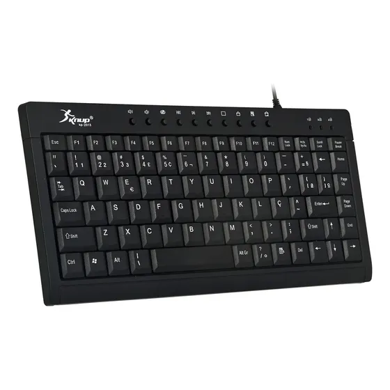 Teclado Knup QWERTY português Brasil cor preto