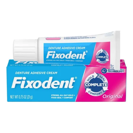 Crema Adhesiva Para Prótesis Dentales Fixodent Pequeña