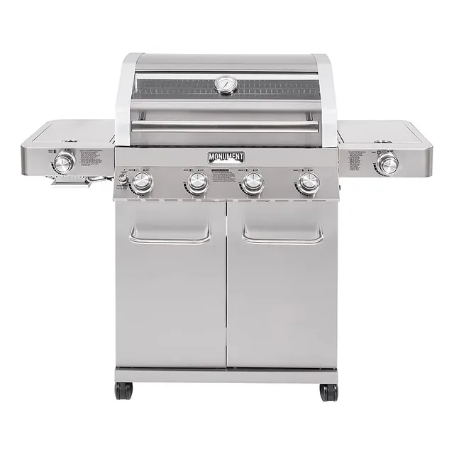 Asador Gas De 4 Quemadores72k Btu, Acero-inoxidable