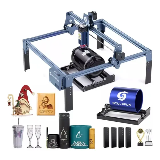 Sculpfun S9 Kit Profissional Corte E Gravação A Laser