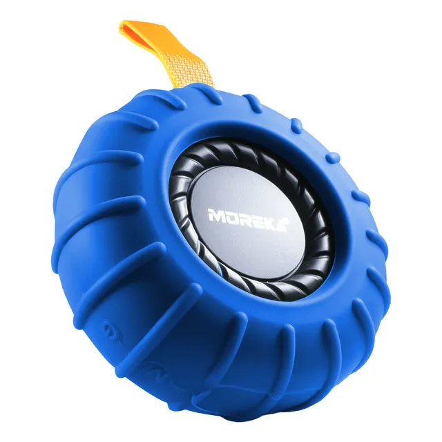 Bocina Portátil Moreka 407 Mini Altavoz Bluetooth 5w Resistente Al Agua Luz Rgb Tws Color Azul