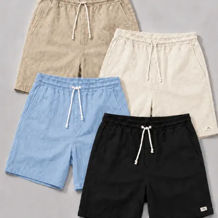 Kit 4 Short Linho Mauricinho Masculino Bermuda Esporte Fino