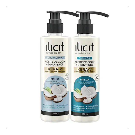 Pack Licit Shampoo + Acondicionador Aceite De Coco 350 Ml