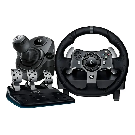 Palanca Y Volante Logitech G920 Con Pedales Driving Force Pc Color Negro | Cuotas sin interés