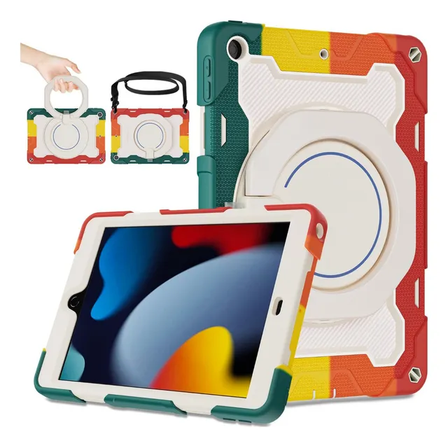 Funda Para iPad 9 8 7 Generation 10.2 Con Soporte Girat Roja