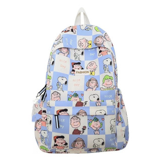 Mochila Versátil, Versão Coreana, Design Snoop Plaid Mochila Versátil, Versão Coreana, Design Snoop Plaid