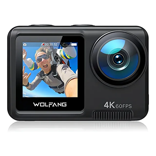 Cámara De Acción Wolfang Ga420 4k 60fps Wifi Impermeable 24m