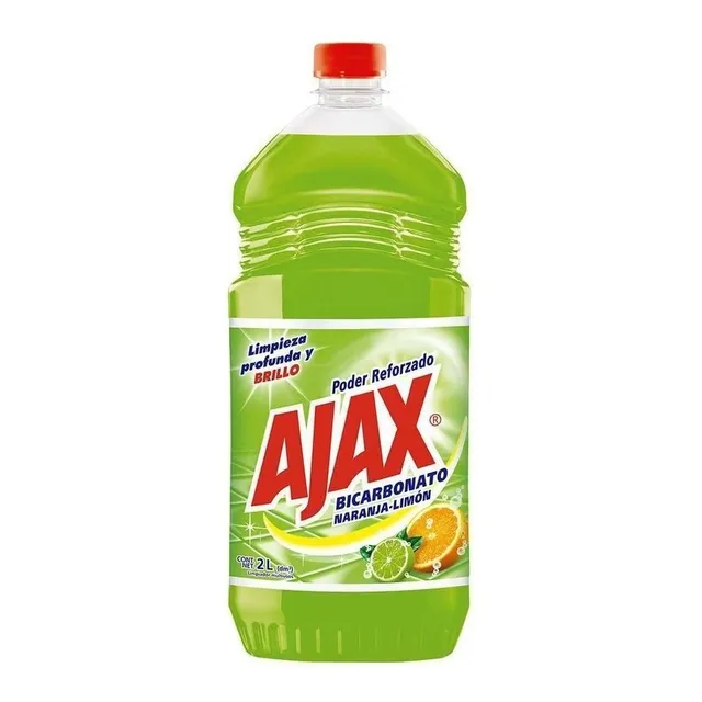 Limpiador Ajax 2000 Ml Bicarbonato Naranja-limon