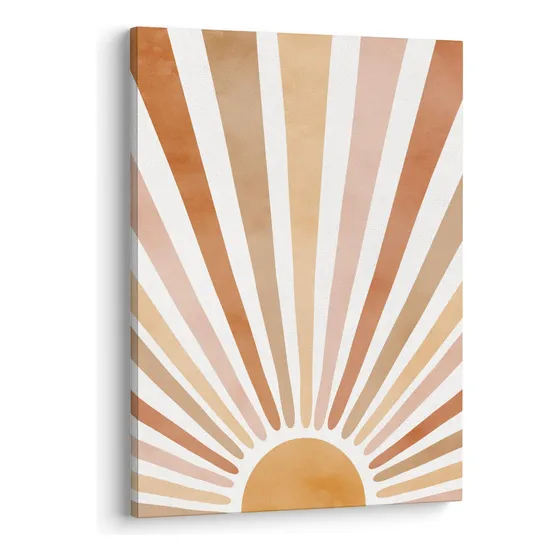 Xwelldan Boho Acuarela Sol Atardecer Amanecer Arte De Pared 