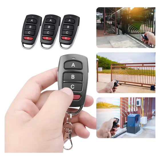 Kit Com 4 Controle De Portão Remoto Duplicador 4 Teclas 433,92 Mhz