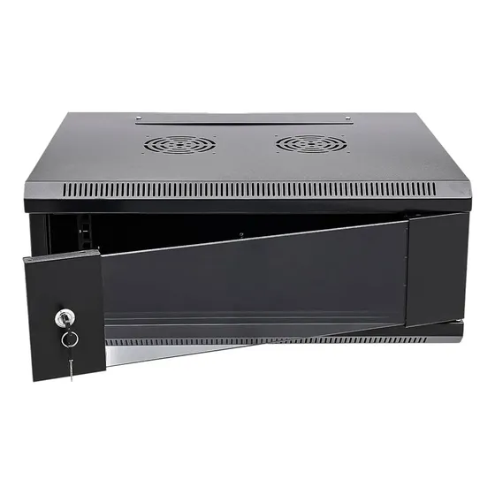 Rack De Pared Gabinete Cerrado 4u Puerta Vidrio Redes