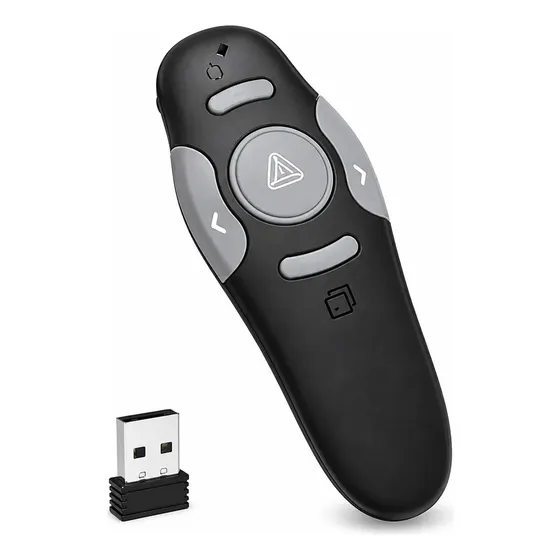 Controle Apresentador Laser Sem Fio 2.4ghz Usb Powerpoint