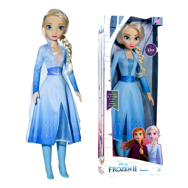 Boneca Elsa Frozen 2 Grande 55 Cm Disney Original Princesa