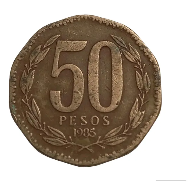 Moneda_chilena 50 Pesos Año 1985 Muy Escasa (grw)
