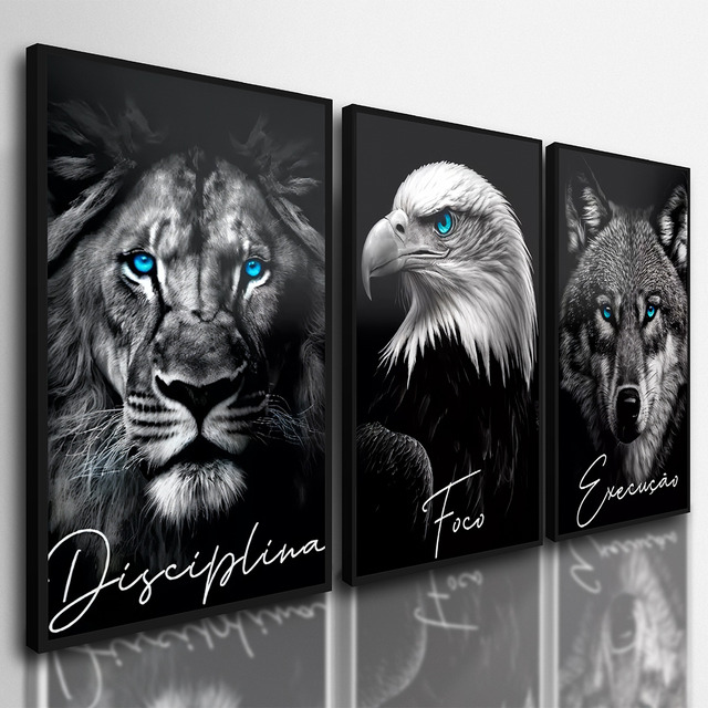 Quadros Decorativos Execução Disciplina Foco Leão Escritório Abstrato Quadros Decorativos Execução Disciplina Foco Leão Escritório Abstrato