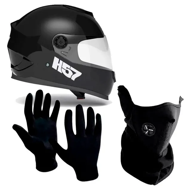 Casco Motos Integral Halcon H57 + Mascara + Guantes Full Fas