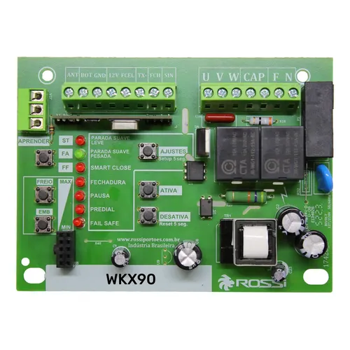 Placa Central De Comando Rossi Cm Wkxh90 De Motor Deslizante