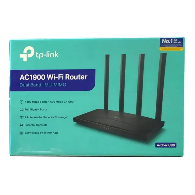 Router Tp Link Wifi Dual Band 1900mbps Alta Potencia C80