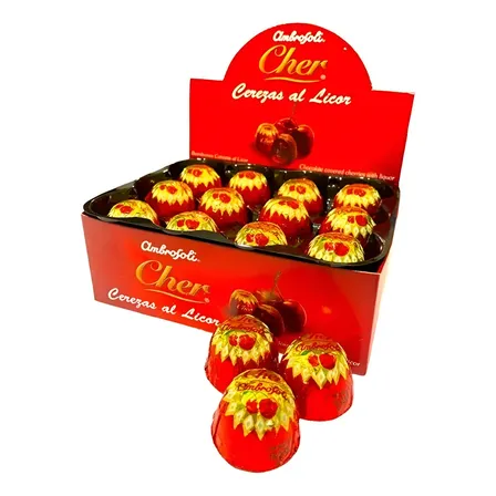 Bombón Chocolate Cereza Cherry Coñac 24 Unidades Cher Licor