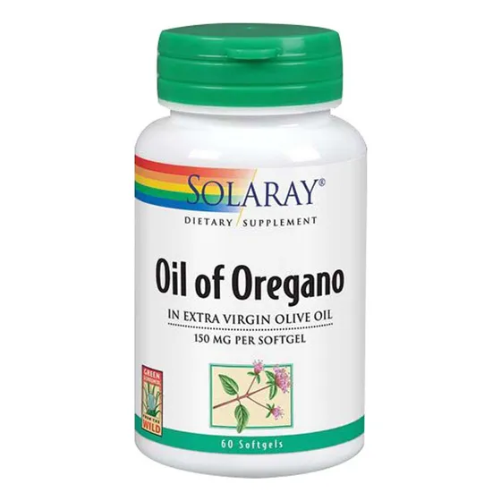 Suplemento Solaray De Aceite De Orégano, 60 Cápsulas Blandas