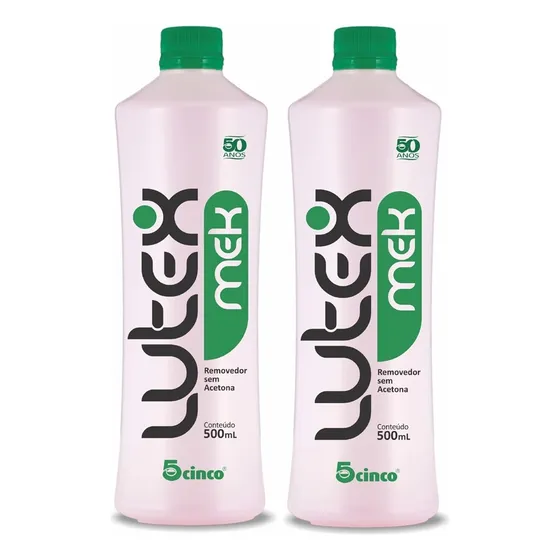 Removedor De Esmalte 5cinco Cinco Lutex Mek 500ml 2 Unid