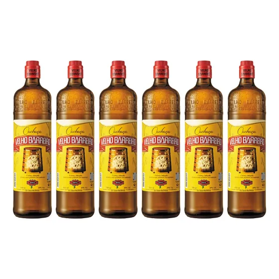 Cachaça Velho Barreiro 910cc X6 Unidades - Zetta Bebidas