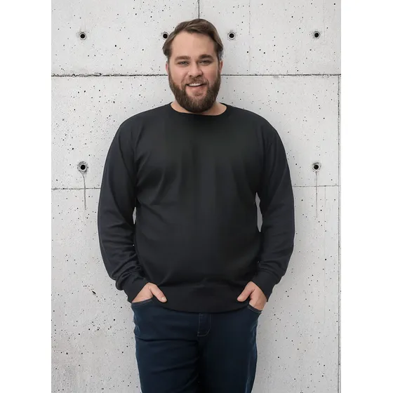 Suéter Masculino Plus Size Tricot Liso Moderno Sofisticado