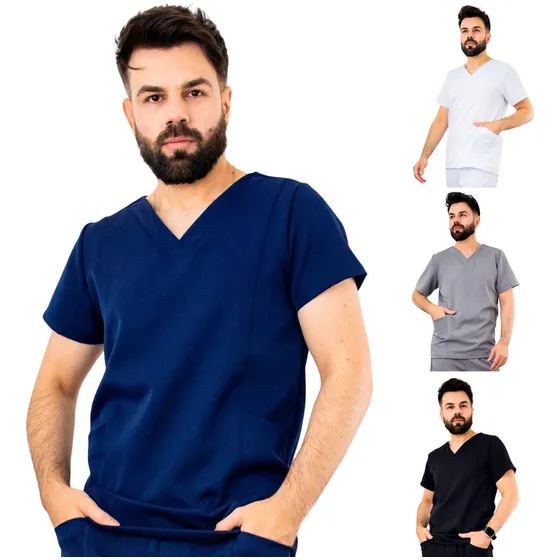 Blusa Scrub Pijama Hospitalar Masculina Varias Cores